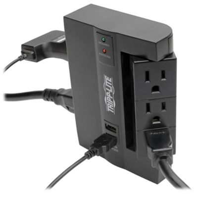 Image showing  Protect It! 1,200-Joules Direct Plug-in Surge Protector, 6 Outlets (3 Rotatable) and 2 USB Ports, SWIVEL6USB
