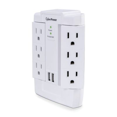 Image showing  6-Outlet Swivel Professional Surge Protector Wall Tap with 2 USB Ports