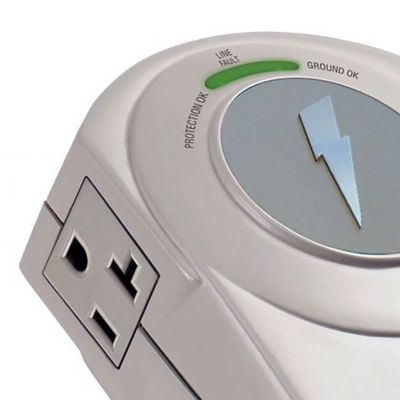 Image showing  2-Outlet 40-Amp-Total Wall Tap with 1,350 Joules of Surge Protection, M2A20