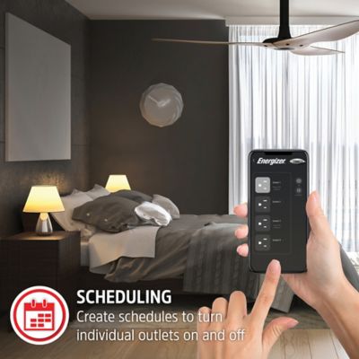 Image showing 7 th Energizer Connect Smart Wi-Fi 6-Outlet Surge Protector, 6ft. Cord Length