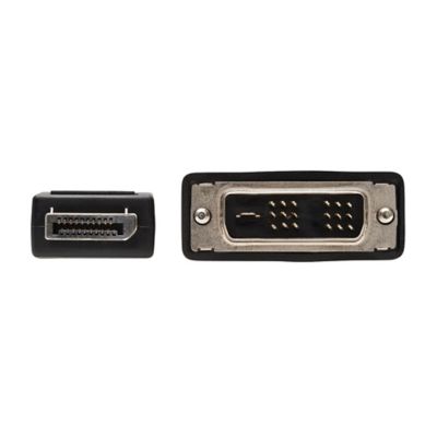 Image showing  1080p DisplayPort Male with Latch to DVI-D Male Single Link Adapter Cable, Black, 6 ft., P581-006