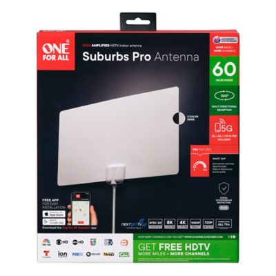 Image showing  Ultra-Thin Amplified Indoor Flat HDTV Antenna with up to 60-Mile Reception Range, 15584