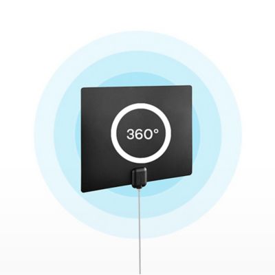 Image showing  Ultra-Thin Amplified Indoor Flat HDTV Antenna with up to 60-Mile Reception Range, 15584