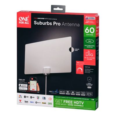 Image showing 9 th One For All Ultra-Thin Amplified Indoor Flat HDTV Antenna with up to 60-Mile Reception Range, 15584