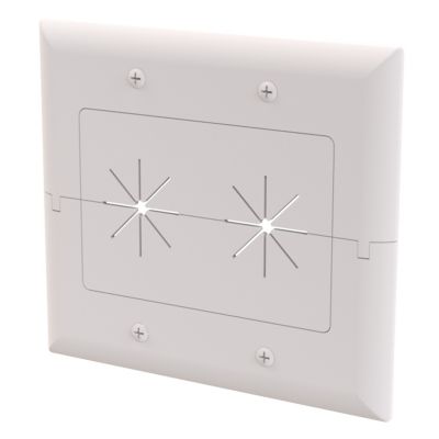 Image showing  2-Gang Split Plate with Flexible Opening, Ultra White