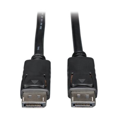 Image showing  4K at 60 Hz DisplayPort 1.2 Male/Male Cable with Latches, Black (15 ft.)
