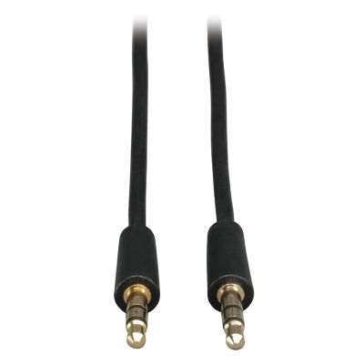 Image showing  3.5-mm Male/Male Stereo Cable for Microphones, Speakers, and Headphones, Black (25 ft.)