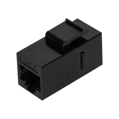 Vericom VGC Series CAT-6 UTP RJ45 Keystone Coupler, Unshielded, Black