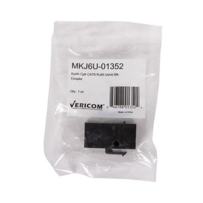 Image showing  VGC Series CAT-6 UTP RJ45 Keystone Coupler, Unshielded, Black