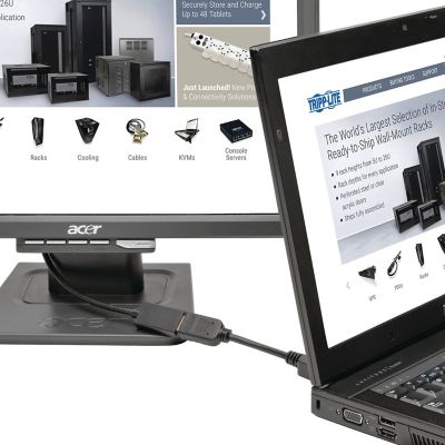 Image showing  1080p DisplayPort Male to HDMI Female Video Adapter/Converter Cable, Black, 6 In., P136-000