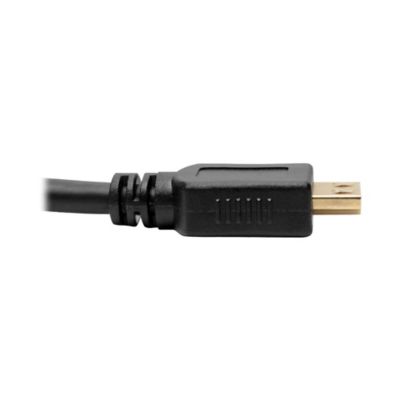 Image showing  1900 x 1200 HDMI Male to VGA Female Converter Cable Adapter with 3.5-mm Stereo Audio Jack, 6 In., Black, P131-06N