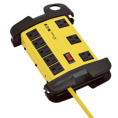 Image showing  Power It! Safety Power Strip, 8 Outlets, 12-ft. Cord with GFCI Plug, Yellow and Black, TLM812GF