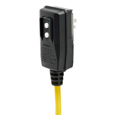 Image showing  Power It! Safety Power Strip, 8 Outlets, 12-ft. Cord with GFCI Plug, Yellow and Black, TLM812GF
