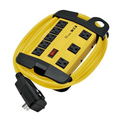 Image showing 9 th Tripp Lite Power It! Safety Power Strip, 8 Outlets, 12-ft. Cord with GFCI Plug, Yellow and Black, TLM812GF