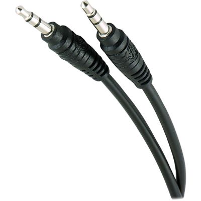 Image showing 1 th GE 3.5-mm Auxiliary Audio Cable, 3 ft., Black, 33544