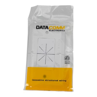 Image showing  1-Gang Split Cable Plate with Flexible Opening, Ultra White (1 Pack)