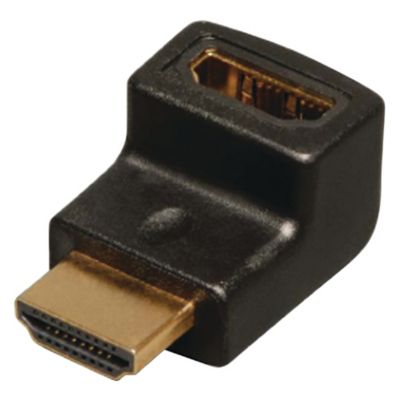 Image showing  4K at 60 Hz HDMI Male/Female Right-Angle Up Adapter/Coupler, Black, P142-000-UP
