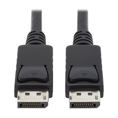 Image showing  4K at 60 Hz DisplayPort 1.2 Male/Male Cable with Latches, Black (10 ft.)