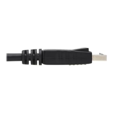 Image showing  4K at 60 Hz DisplayPort 1.2 Male/Male Cable with Latches, Black (10 ft.)