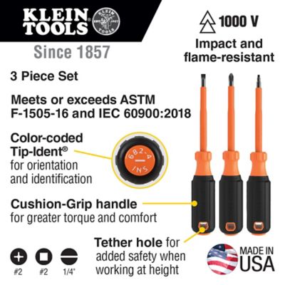 Image showing  Screwdriver Set, 1000 V Insulated, 3 pc.