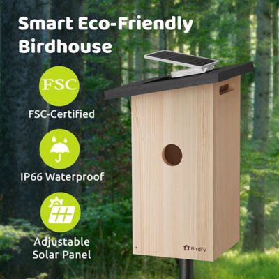 Image showing  A Smart Bird House with Built-In Observation: Watch Nesting & Hatching in Vibrant Detail, Effortlessly, Ebony