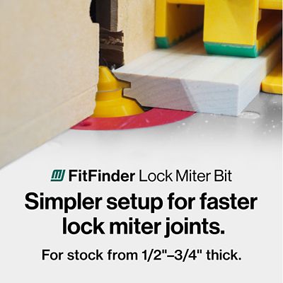 Image showing  FITFINDER Lock Miter Router Bit (1/2 in. Shank)