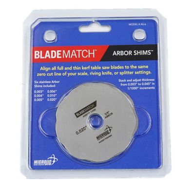 Image showing 1 th MICROJIG BLADEMATCH Arbor Shims (6-Pack)