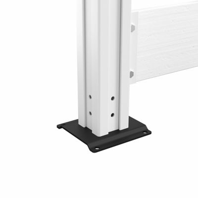 Image showing 8 th Veikous Outdoor Fir Wood Flat Top Privacy Fence Screen for Soft and Hard Ground 2-Panels, White