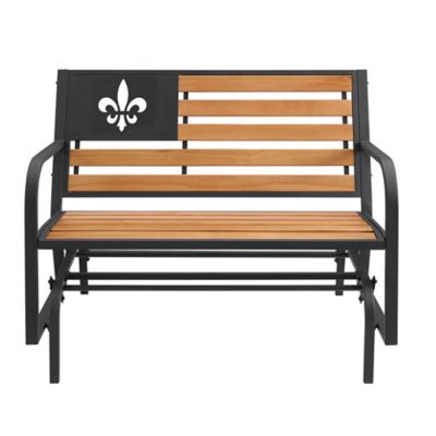 Red Shed 46.5 in. Fleur-De-Lis Glider Bench