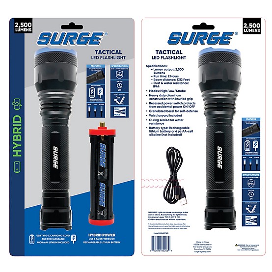 2 and 1 led rechargeable flashlight Commander Tactical Flashlights Pack and it is also water Adurance 2-in-1 Tactical Solar Rechargeable