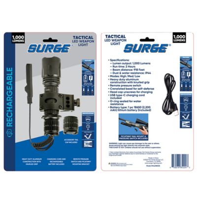 Surge 1,000 Lm Rechargeable Weapon Light