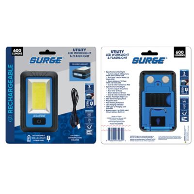 Surge 600 Lm Rechargeable Worklight and Flashlight