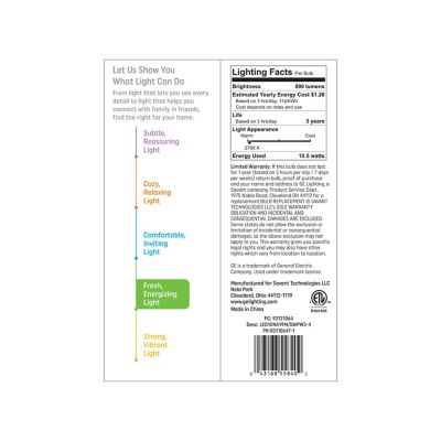 Image showing  Soft White LED 75W A19, 4 pk.