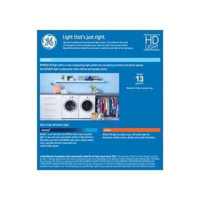 Image showing 2 th GE Refresh HD Daylight 60 W ST19, 2 pk.