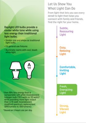 Image showing  Daylight LED 75 W A19, 4 pk.