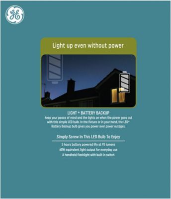 Image showing  LED+ Battery Backup Soft White A21, 2 pk.