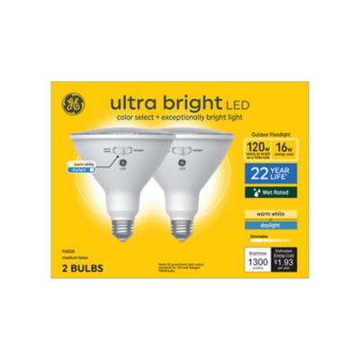 Image showing  Ultra Bright Warm White/Daylight 120W PAR38, 2 pk.
