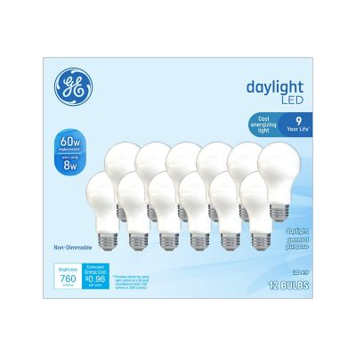 Image showing  Daylight LED 60 W A19, 12 pk.