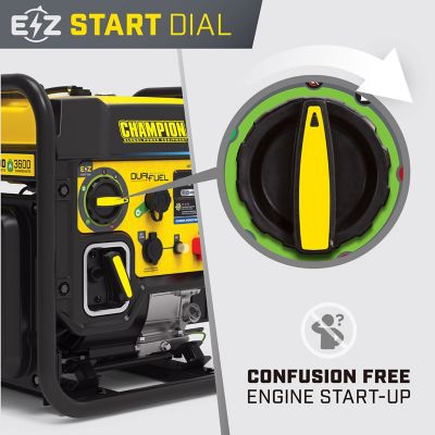 Image showing 5 th Champion Power Equipment 5500W Dual Fuel Portable Open Frame Inverter Generator with Quiet Technology and CO Shield