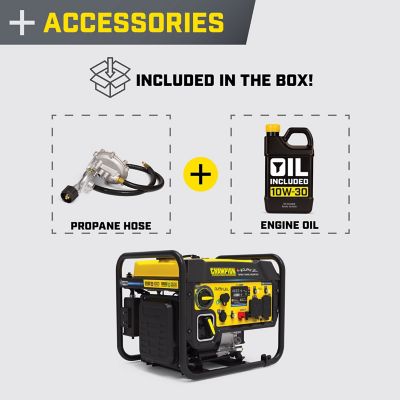 Image showing 6 th Champion Power Equipment 5500W Dual Fuel Portable Open Frame Inverter Generator with Quiet Technology and CO Shield