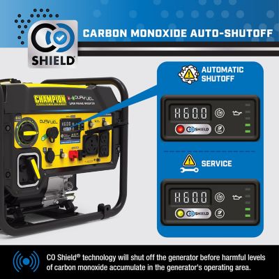 Image showing 8 th Champion Power Equipment 5500W Dual Fuel Portable Open Frame Inverter Generator with Quiet Technology and CO Shield