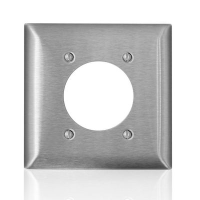 Leviton 2-Gang Opening Stainless Steel Range and Dryer Wallplate