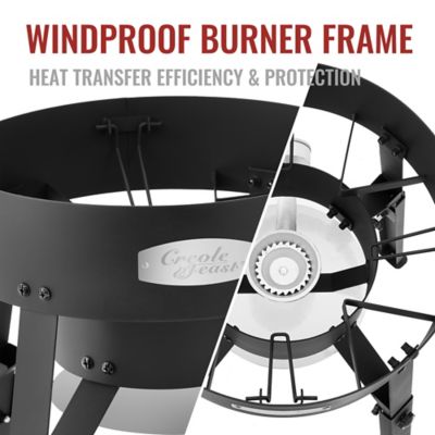 Image showing  Portable Gas Cooker with Stainless Steel Wok, with Cast Iron Burner, 54,000 BTU, Height Adjustable Legs