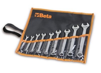 Beta Tools Set of 9 Metric, 12-Point 15 deg. Offset Combination Wrenches