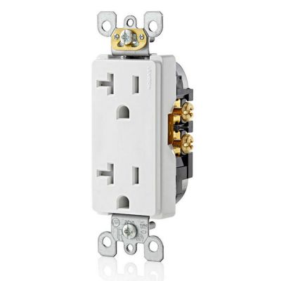 Image showing  Decora 20 Amp 125-Volt Tamper Resistant Duplex Outlet/Receptacle