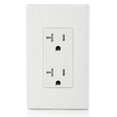 Image showing  Decora 20 Amp 125-Volt Tamper Resistant Duplex Outlet/Receptacle