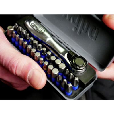 Image showing 7 th Wiha Tools 32 pc. GoBox TerminatorBlue Impact Bit Set with Mini Ratchet