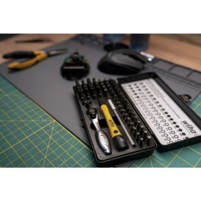 Image showing 5 th Wiha Tools 65 pc. System 4 ESD Safe Master Technician's Ratchet and MicroBits Set