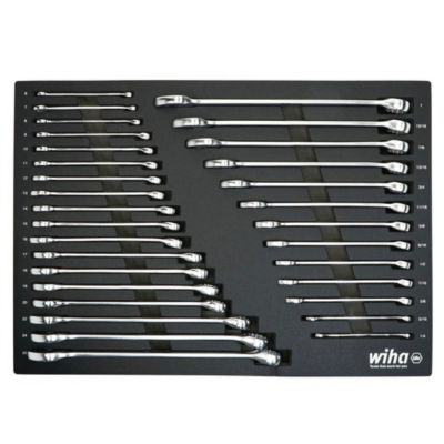 Image showing  31 pc. Combination Wrench Tray Set - SAE and Metric