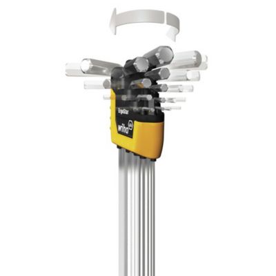 Image showing  22 pc. ErgoStar Ball End Hex L-Key Set - in.,Metric